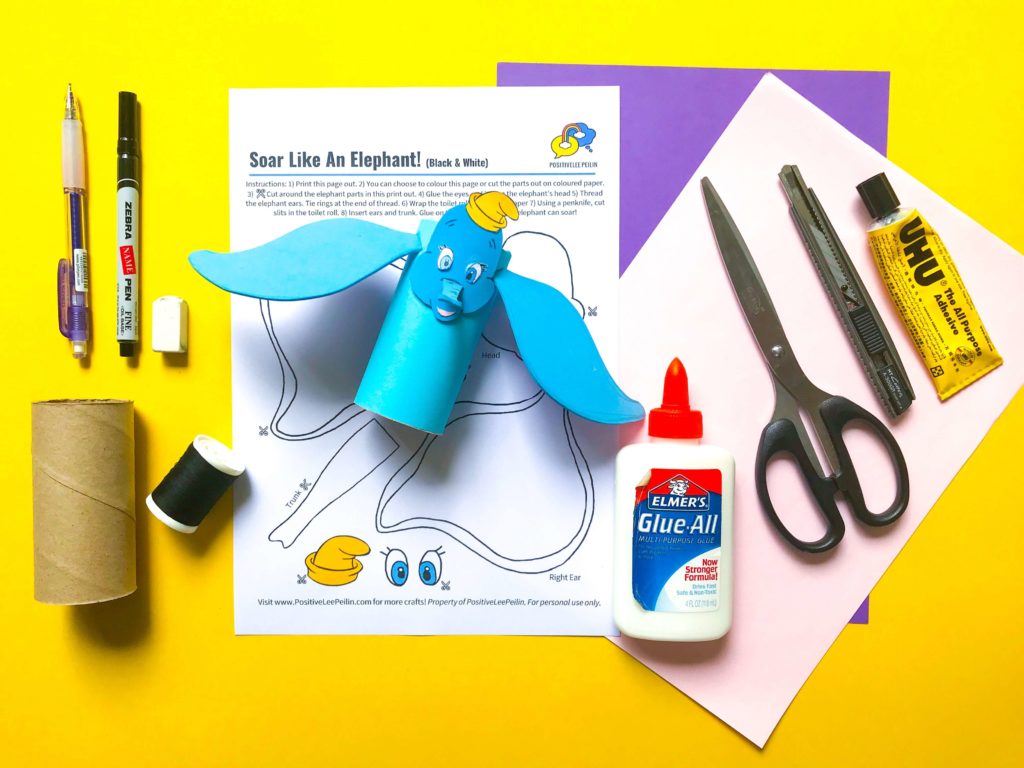 Dumbo DIY Craft Materials and Printable