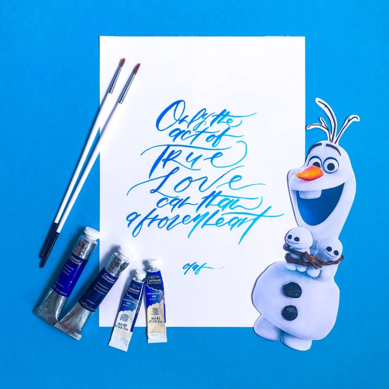 PositiveLeePeilin- DIY Frozen Calligraphy