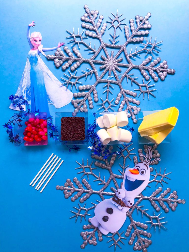 DIY Olaf Marshmallow Snowman Ingredients