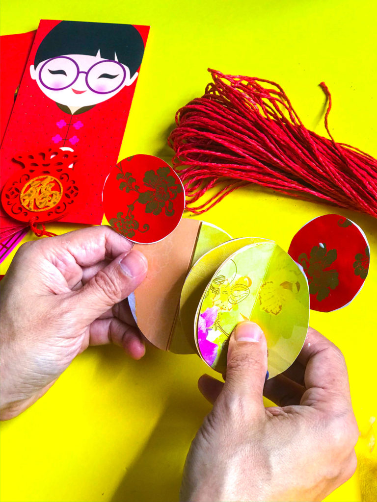 PositiveLeePeilin - Mickey CNY DIY Craft Semi Circles